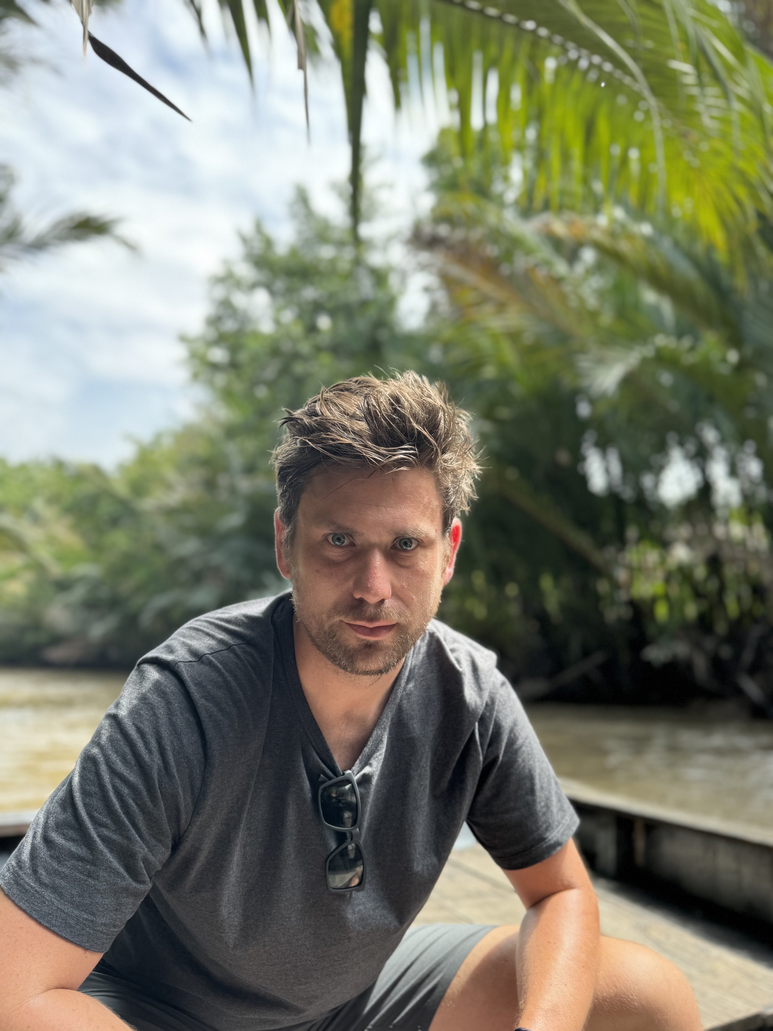 Sean Fannan, founder of the Marcella Foundation, sitting by the water